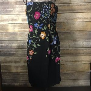 ADRIANNA PAPELL Evening silk fitted lined dress 12